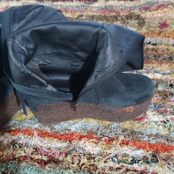 Vintage Ricky Sarkany Fringe Platform Boot - Picture 7 of 9